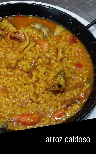 Arroz caldoso de Cal Suso servido en cazuela